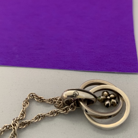 Sterling Silver Flower Pendant on 16” 925 Rope Chain - Picture 14 of 15